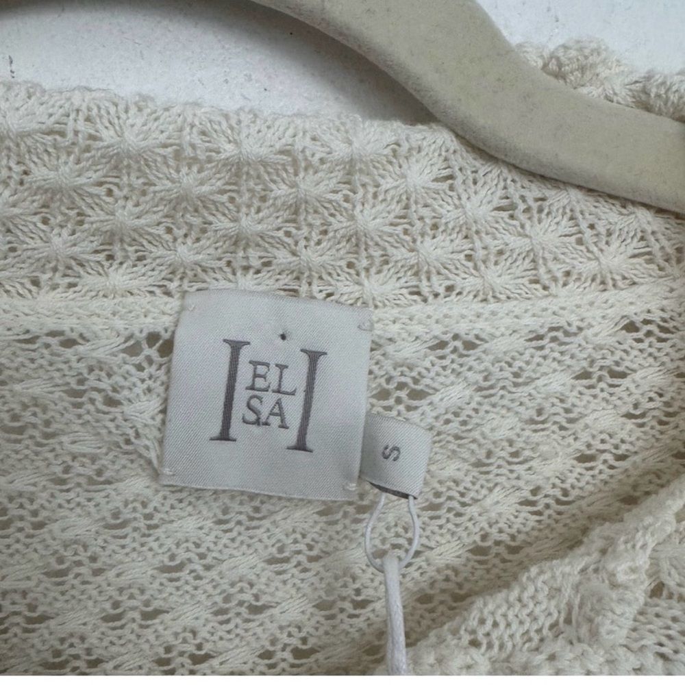 NWT HELSA Rieley Cardigan + Shorts set in cream knit - Picture 6 of 13